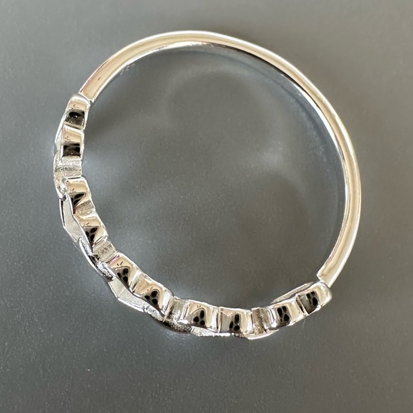 Sterling Silver Heart Band Ring - Picture 5 of 17